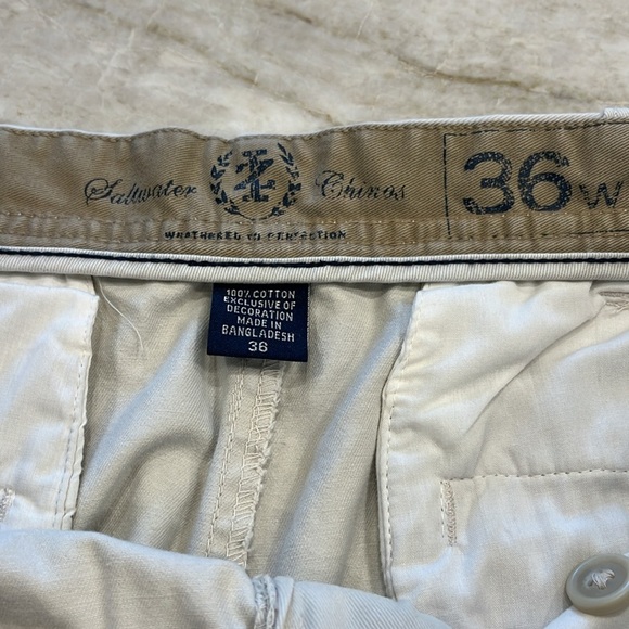 Izod | Saltwater Chinos Flat Front Shorts | 100% Cotton | Stone | Men’s 36 Waist - Picture 9 of 10